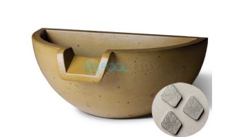 Slick Rock Concrete 16" Half Spill Water Bowl | Shale | No Liner | KSPH3616NL-SHALE