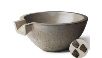 Slick Rock Concrete 24" Classic Spill Water Bowl | Coal Gray | No Liner | KSPC2412NL-COALGRAY