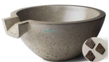 Slick Rock Concrete 24" Classic Spill Water Bowl With No Liner