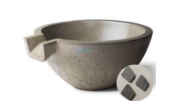 Slick Rock Concrete 24" Classic Spill Water Bowl | Gray | No Liner | KSPC2412NL-GRAY