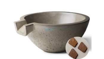 Slick Rock Concrete 24" Classic Spill Water Bowl | Rust Buff | No Liner | KSPC2412NL-RUSTBUFF