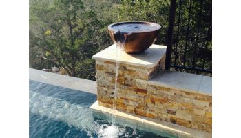 Slick Rock Concrete 24" Classic Spill Water Bowl | Rust Buff | No Liner | KSPC2412NL-RUSTBUFF