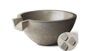 Slick Rock Concrete 24" Classic Spill Water Bowl | Shale | No Liner | KSPC2412NL-SHALE