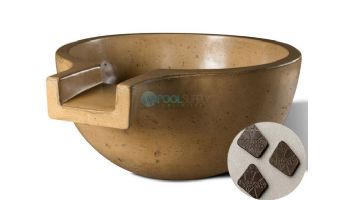 Slick Rock Concrete 36" Large Classic Spill Water Bowl | Coal Gray | No Liner | KSPCL3618NL-COALGRAY