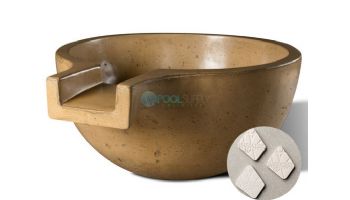 Slick Rock Concrete 36" Large Classic Spill Water Bowl | Great White | No Liner | KSPCL3618NL-GREATWHITE