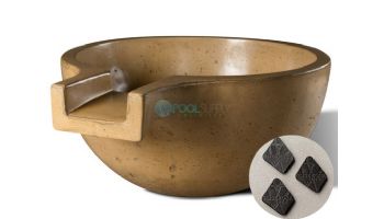 Slick Rock Concrete 36" Large Classic Spill Water Bowl | Onyx | No Liner | KSPCL3618NL-ONYX