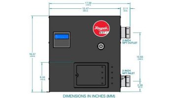 Raypak E3T 3-Phase Electric Commercial Pool & Spa Heater | 30kW 102,364 BTU | Titanium Heat Element | 208V | ELS-R-0030-3-TI 019145