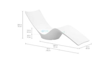 Ledge Lounger Autograph Chaise | In-Pool & Poolside Lounge Chaise | White | LL-AG-C-W