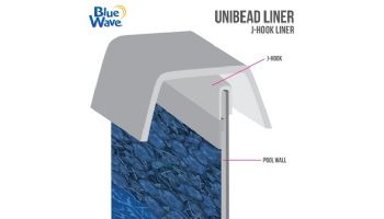 18' Round Uni-Bead Above Ground Pool Liner | Pebble Cove Pattern | 52" Wall | Heavy Gauge | NL517-40