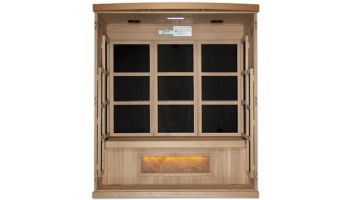 Golden Designs 3 Person Hotel Edition Full Spectrum PureTech Near Zero EMF FAR Infrared Sauna with Himalayan Salt Bar | GDI-8030-H3