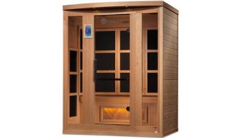 Golden Designs 3 Person Hotel Edition Full Spectrum PureTech Near Zero EMF FAR Infrared Sauna with Himalayan Salt Bar | GDI-8030-H3