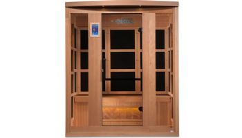 Golden Designs 3 Person Hotel Edition Full Spectrum PureTech Near Zero EMF FAR Infrared Sauna with Himalayan Salt Bar | GDI-8030-H3