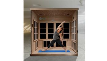 Golden Designs Catalonia 8-Person PureTech Near Zero EMF Infrared Sauna | Hemlock | GDI-6880-01 | GDI-6880-02