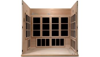 Golden Designs Catalonia 8-Person PureTech Near Zero EMF Infrared Sauna | Hemlock | GDI-6880-01 | GDI-6880-02