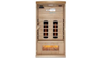 Golden Designs 1-2 Person Full Spectrum PureTech Near Zero EMF FAR Infrared Sauna with Himalayan Salt Bar | Hemlock | GDI-8010-02