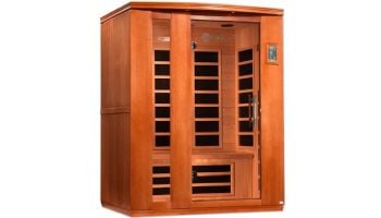 Golden Designs Dynamic Lugano Edition 3-Person Ultra Low EMF FAR Infrared Sauna | Hemlock  | DYN-6336-02 Elite