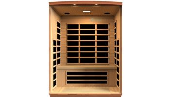 Golden Designs Dynamic Lugano Edition 3-Person Ultra Low EMF FAR Infrared Sauna | Hemlock  | DYN-6336-02 Elite