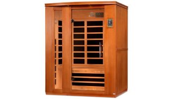 Golden Designs Dynamic Lugano Edition 3-Person Ultra Low EMF FAR Infrared Sauna | Hemlock  | DYN-6336-02 Elite