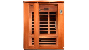 Golden Designs Dynamic Lugano Edition 3-Person Ultra Low EMF FAR Infrared Sauna | Hemlock  | DYN-6336-02 Elite