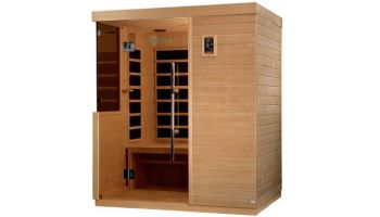 Golden Designs Dynamic Bilbao 3 Person Ultra Low EMF FAR Infrared Sauna | Hemlock  | DYN-5830-01