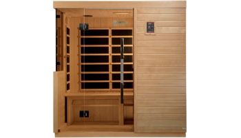 Golden Designs Dynamic Bilbao 3 Person Ultra Low EMF FAR Infrared Sauna | Hemlock  | DYN-5830-01