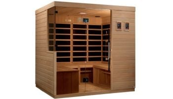 Golden Designs Dynamic La Sagrada 6 Person Ultra Low EMF FAR Infrared Sauna | Hemlock  | DYN-5860-01