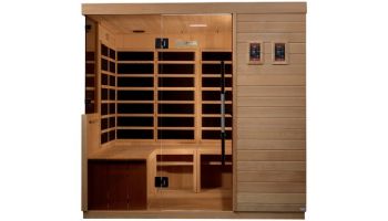 Golden Designs Dynamic La Sagrada 6 Person Ultra Low EMF FAR Infrared Sauna | Hemlock  | DYN-5860-01
