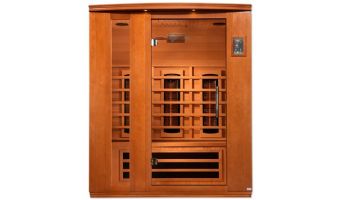 Golden Designs Lugano 3-Person Full Spectrum Near Zero EMF FAR Infrared Sauna | Hemlock | DYN-6336-03 FS