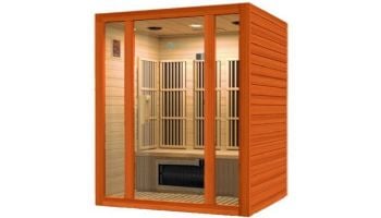 Golden Designs Maxxus Alpine Dual Tech 3-Person Low EMF FAR Infrared Sauna | Hemlock | MX-J306-02S