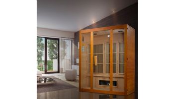 Golden Designs Maxxus Alpine Dual Tech 3-Person Low EMF FAR Infrared Sauna | Hemlock | MX-J306-02S