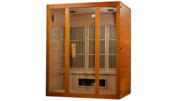 Golden Designs Maxxus Alpine Dual Tech 3-Person Low EMF FAR Infrared Sauna | Hemlock | MX-J306-02S