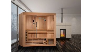 Golden Designs Copenhagen 3 Person Traditional Steam Sauna | Canadian Red Cedar | GDI-7389-01