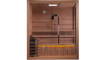 Golden Designs Forssa 3-Person Traditional Steam Sauna | Canadian Red Cedar | GDI-7203-01