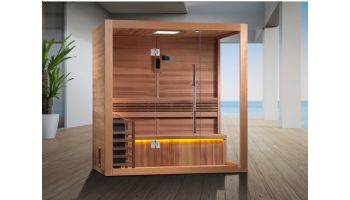 Golden Designs Forssa 3-Person Traditional Steam Sauna | Canadian Red Cedar | GDI-7203-01