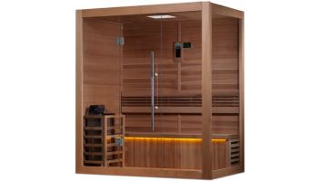 Golden Designs Forssa 3-Person Traditional Steam Sauna | Canadian Red Cedar | GDI-7203-01