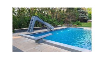 Global Pool Products Side Winder Swimming Pool Slide | Right Turn | Gray | GPPSSW-GREY-R
