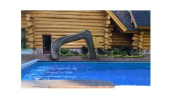 Global Pool Products Side Winder Swimming Pool Slide with LED Light | Left Turn | Sandstone | GPPSSW-SAND-L-LED