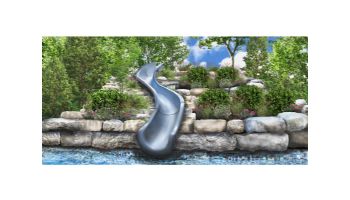 Global Pool Products Landscape Slide Swimming Pool Slide | Right Turn | Gray | GPPSRT15-GREY-R