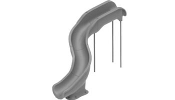 Global Pool Products Landscape Slide Swimming Pool Slide | Right Turn | Gray | GPPSRT15-GREY-R