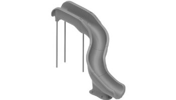 Global Pool Products Landscape Slide Swimming Pool Slide | Right Turn | Gray | GPPSRT15-GREY-R