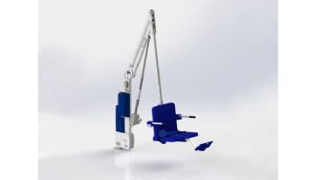 Aqua Creek Revolution XL Pool Lift | No Anchor | White Powder Coat with Tan Seat | F-REVXL-T