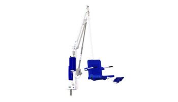 Aqua Creek Revolution XL Deep Draft Pool Lift | No Anchor | White Powder Coat with Blue Seat | F-REVXL-DD