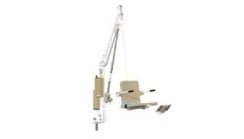 Aqua Creek Revolution XL Deep Draft Pool Lift | No Anchor | White Powder Coat with Blue Seat | F-REVXL-DD