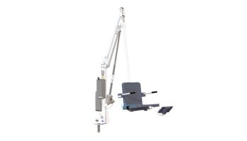 Aqua Creek Revolution XL Deep Draft Pool Lift | No Anchor | White Powder Coat with Gray Seat | F-REVXL-DD-G