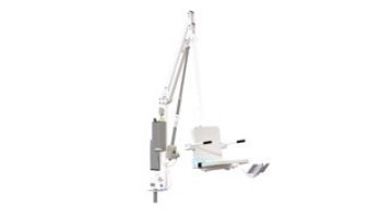 Aqua Creek Revolution XL Deep Draft Pool Lift | No Anchor | White Powder Coat with Blue Seat | F-REVXL-DD