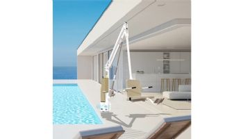 Aqua Creek Revolution XL Deep Draft Pool Lift | No Anchor | White Powder Coat with White Seat | F-REVXL-DD-W