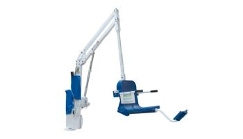 Aqua Creek Scout Excel Pool Lift | No Anchor | White Powder Coat with Blue Seat | F-SCTXL