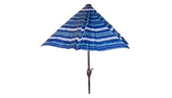 Global Pool Products 2-Seat Swim-Up High-Top Table with Matching Umbrella | Copper Vein Powder Coated Frame - Granite Tan Top | GPPOTE-2STHT-CV-U