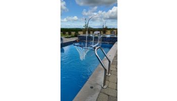 Global Pool Products X2 Basketball Set | 17.5" Anchor Spacing | Dual Pole with Net & Ball | Silver Vein Frame | No Anchors | GPP-X2BB-SV