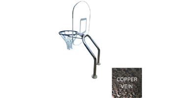 Global Pool Products X2 Basketball Set | 17.5" Anchor Spacing | Dual Pole with Net & Ball | Silver Vein Frame | No Anchors | GPP-X2BB-SV